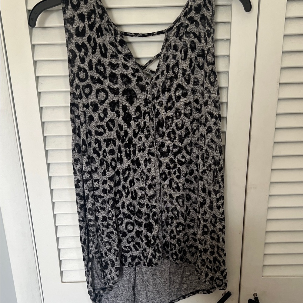 Daytrip Black and Gray Patterned Top